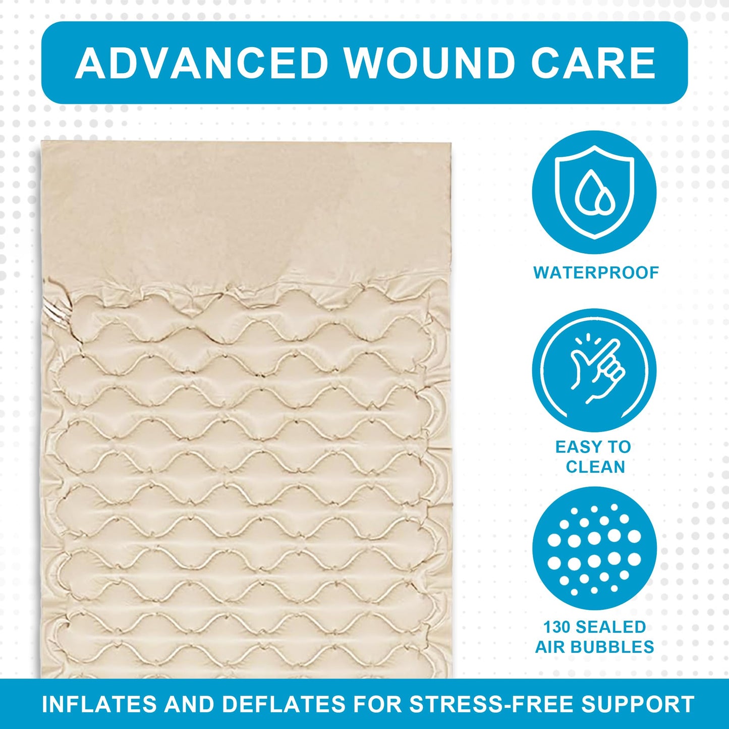 MedVance Premium Alternating Air Pressure Mattress Pad with Ultra Quiet Alternating Pump | Pressure Sore and Ulcer Prevention and Relief | Use on Medical, Hospital, or Standard Bed