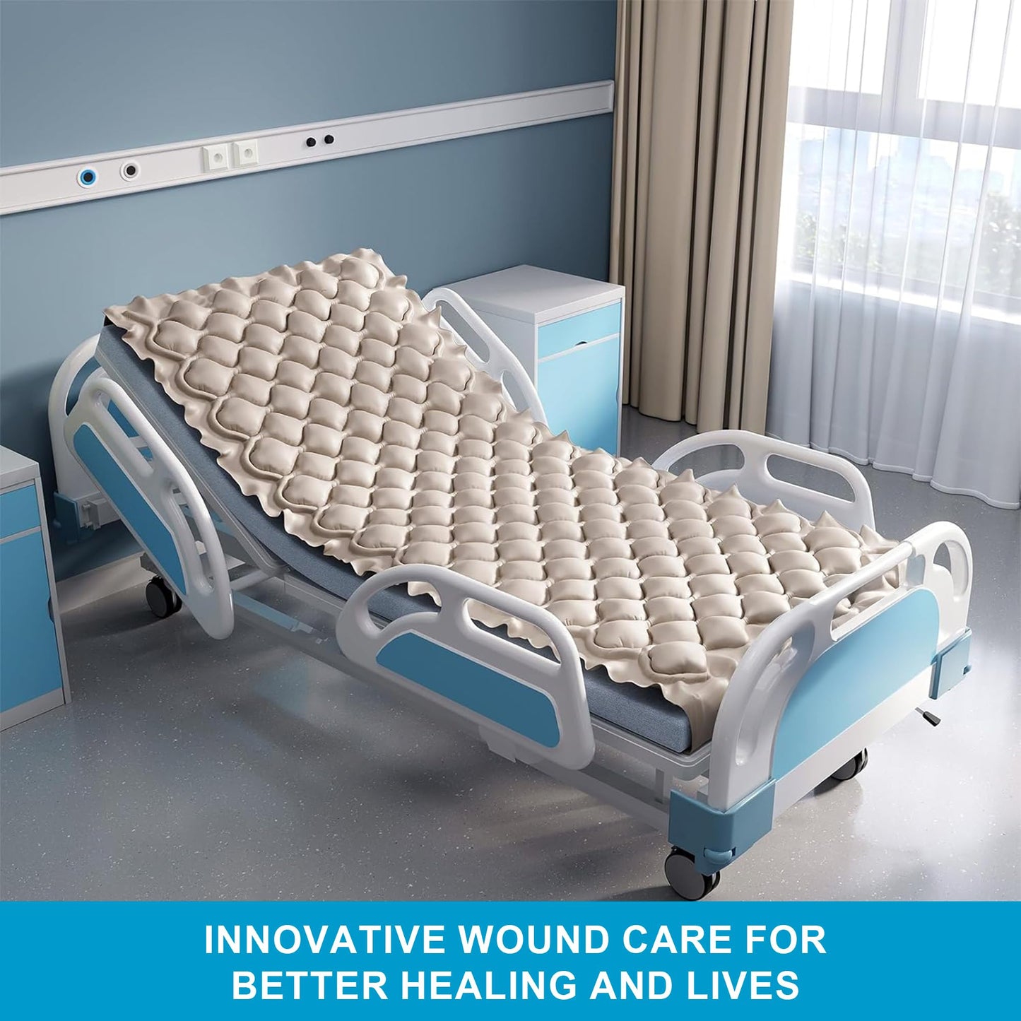MedVance Premium Alternating Air Pressure Mattress Pad with Ultra Quiet Alternating Pump | Pressure Sore and Ulcer Prevention and Relief | Use on Medical, Hospital, or Standard Bed